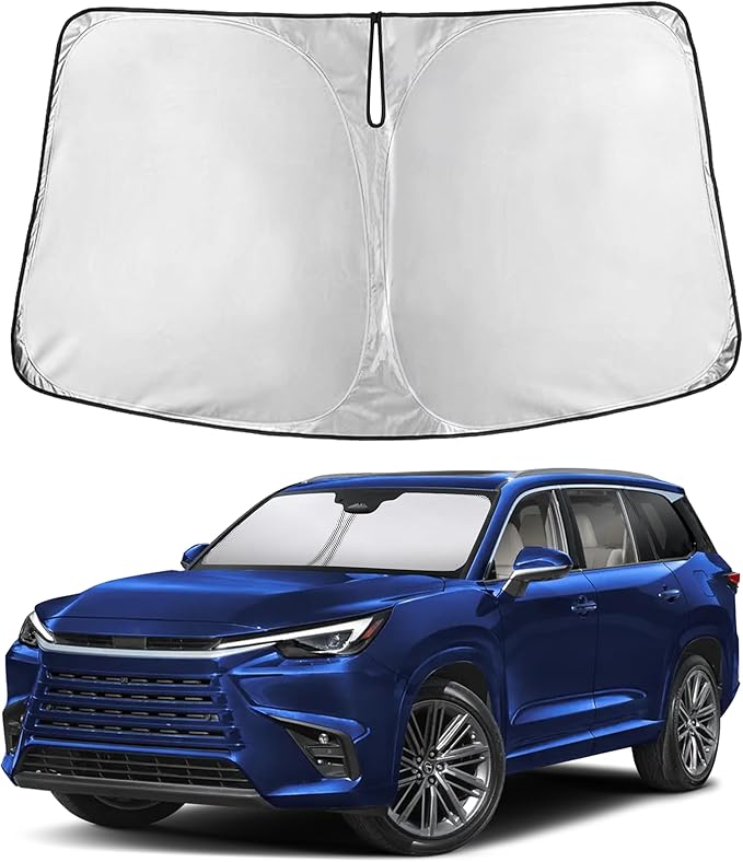 EcoNour Windshield Sun Shade for Lexus TX350 2024–2026 | Front Window Sunshade | Foldable Car Sun Protector | Blocks UV Rays & Keeps Interior Cooler