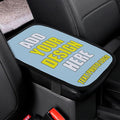 Custom Auto Center Console Pad Car Armrest Seat Box Cover Design Your Own Photo Text Logo Universal Fit Car Decor Handrail Box Arm Rest Cushion Lid, 7.9"x11.8", Light Blue