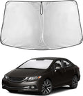 EcoNour Windshield Sun Shade Compatible for Honda Civic 2012–2015 | Sedan Front Window Sunshade | Foldable 4-Layer Sun Visor Protector | UV & Heat Blocking | Keeps Interior Cool