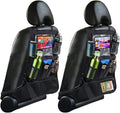 Trail maker 2 Pack Backseat Car Organizer, Kick Mats Back Seat Protector with Touch Screen Tablet Holder, Back Seat Organizer for Kids, Travel Accessories with 9 Storage Pockets