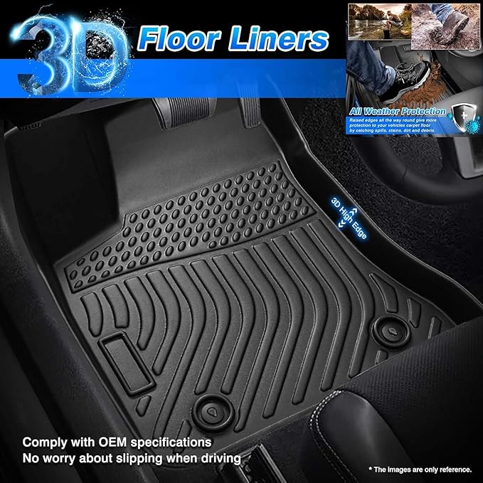 Cartist Floor Mats & Backseat Cargo Liner Fit for 2024 2025 2026 Kia Seltos S, LX, EX, SX, X-Line Accessories All Weather Floor Liner (Only Fit The Upper Layer Trunk) (Only for U.S.A. and Canada)