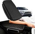 Thickened Armrest Cover Fit for Toyota RAV4 2019-2024 2025 2026 Center Console Cover Accessories, PU Leather Arm Rest Covers Lid Protector Seat Box Cushion Pad with Pockets Storage Bag