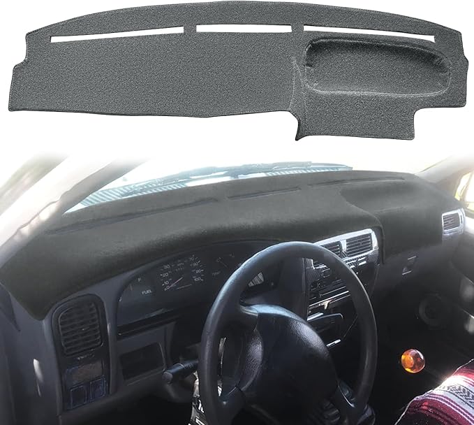 Dash Cover Mat Custom Fit for 1994-1997 Nissan Hardbody D21 Pickup Truck / 1994 1995 Pathfinder, Dashboard Cover Pad Carpet Protector F137 (Dark Gray)
