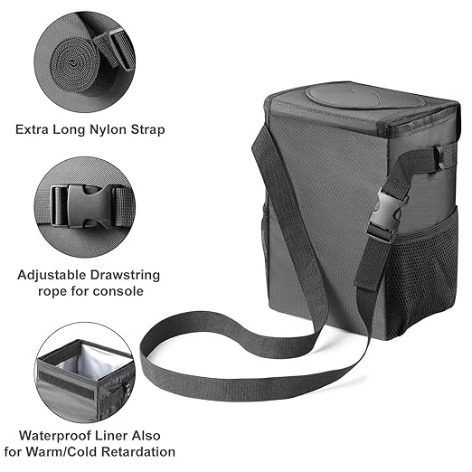 Ryhpez Car Trash Can with Lid - Leakproof Trash Bin Car Garbage Can, Collapsible Automotive Truck Organizer and Storage Bag Car Accessories for Women Men Road Trip Essentials