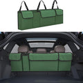 Car Trunk Organizer, Backseat Hanging Large Storage with Adjustable Straps,Waterproof PVC Collapsible Cargo Bag, Car Interior Accessories for Auto SUV MPV (Green)
