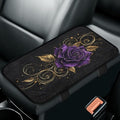 Bulopur Purple Rose Center Console Cover Flannel Protect from Pet Claws Universal Armrest Cover Pad Easy to Install 12.01 x 7.28 Inch Universal Car Interior Accessories Decoration