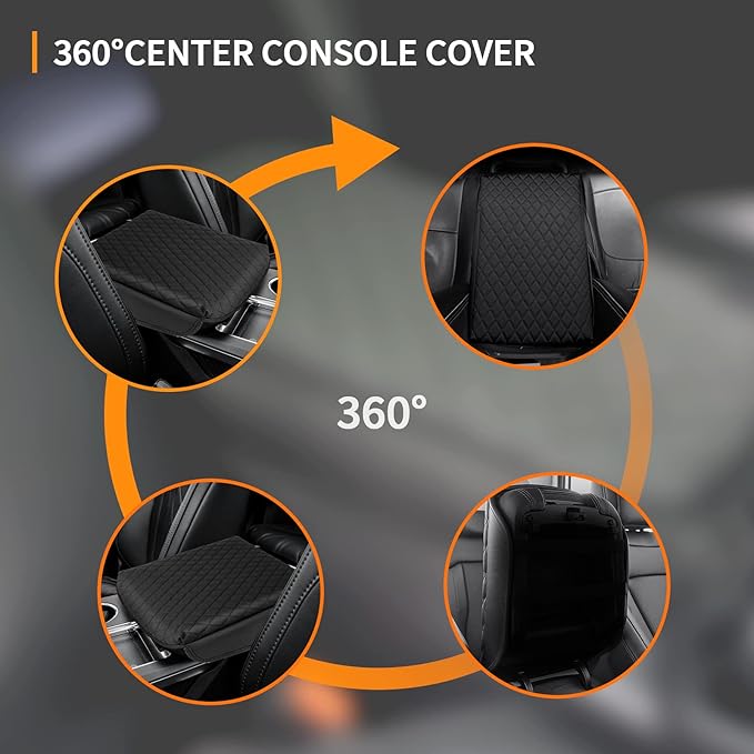 Custom Fit for Center Console Cover Acura MDX 2022 2023 2024 2025 2026 Armrest Cover Center Console Pad Interior Accessories Car Armrest Seat Box Cover Protector Black