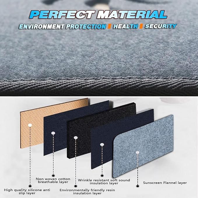 Dash Cover | Anti-Glare, Sun Protection, Dustproof, UV-Proof | Dashboard Covers Interior Car Accessories, Fit for Fo-rd F-150 1997 1998 1999 2000 2001 2002 2003, Expedition 97-02, Grey