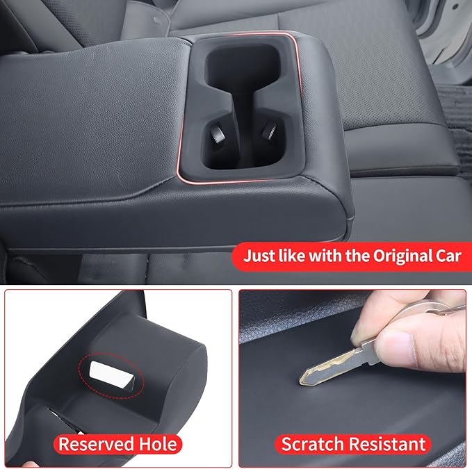 Car Interior Silica Gel Pad Decoration Suitable for 2024 2025 2026 Toyota Land Cruiser 250 1958 Prado Lc250 J250 Second Drain Cup Protective Pad Modification Accessories (Second Drain Coaster)