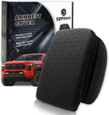 Armrest Cover for Toyota Tacoma Center Console Pad with Organizer Storage Pockets, Black Faux Leather Arm Rest Lid Protector Cushion Interior Accessories (2024-2026)