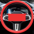 Silicone Steering Wheel Cover, Car Steering Wheel Cover, Anti-Slip Car Steering Wheel Protective Cover, Fit 12.6-16 Inch, for Car SUV Truck Van, for Women & Men (Red)