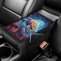 BIGCARJOB Automotive Armrest Cover Cushion Blue Sea Turtle Print Car Center Console Cover Cute Armrest Cover with Side Pockets Universal Car Armrest Box Pad Auto Interior Accessories