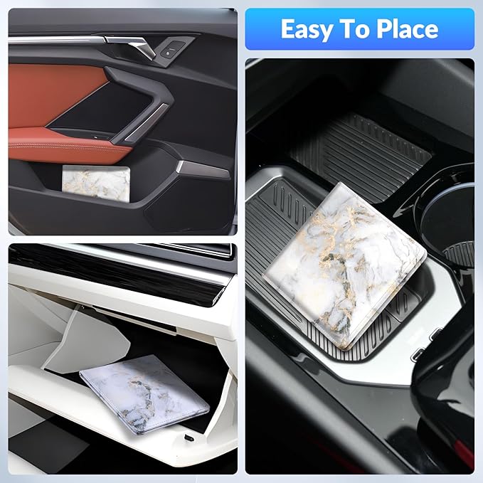 Pisypox Car Registration and Insurance Card Holder，Vehicle Glove Box Car Organizer，Accessories Case for Storing Driving Licences, Cards, Documents