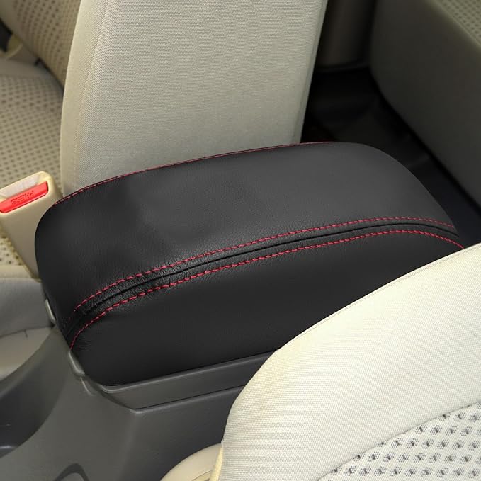 Compatible with Center Console Armrest Cover for Hyundai Tucson 2005-2009 Leather Arm Rest Storage Box Lids Cushion Protector Pad