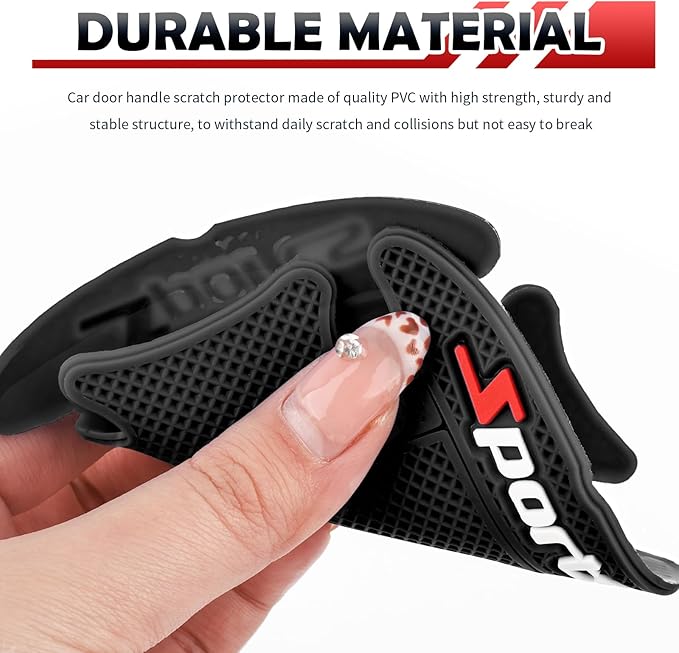 8PCS Car Door Handle Protector Anti-Scratch,Sport Style Car Door Handle Scratch Protector for Decoration & Protection,Universal Cars Handles Protectors as Cars Doors Edge Guards
