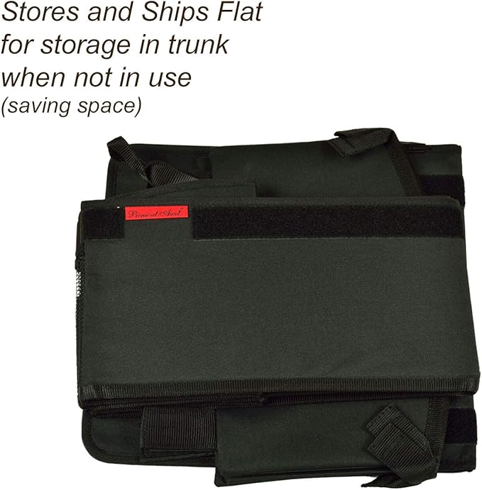 Picnic at Ascot Heavy Duty Rigid Base Trunk Organizer with 28 Can Capacity Leak Proof Cooler- Adjustable Dividers - 30" wide x 15" deep - Designed & Quality Approved in the USA