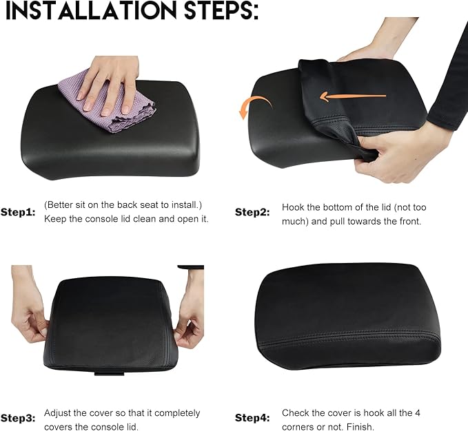 INTGET Center Console Armrest Cover for 2005-2021 Nissan Frontier Accessories 2005-2015 Nissan Xterra Accessories Neoprene Middle Arm Rest Protector Console Lid Cover (Neoprene)
