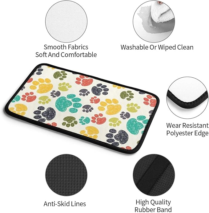 OLIEYFU Dog Paw Pattern Auto Center Console Cover Universal Car Armrest Pad Waterproof Women Men Automotive Interior Accessories for Most Vehicle SUV
