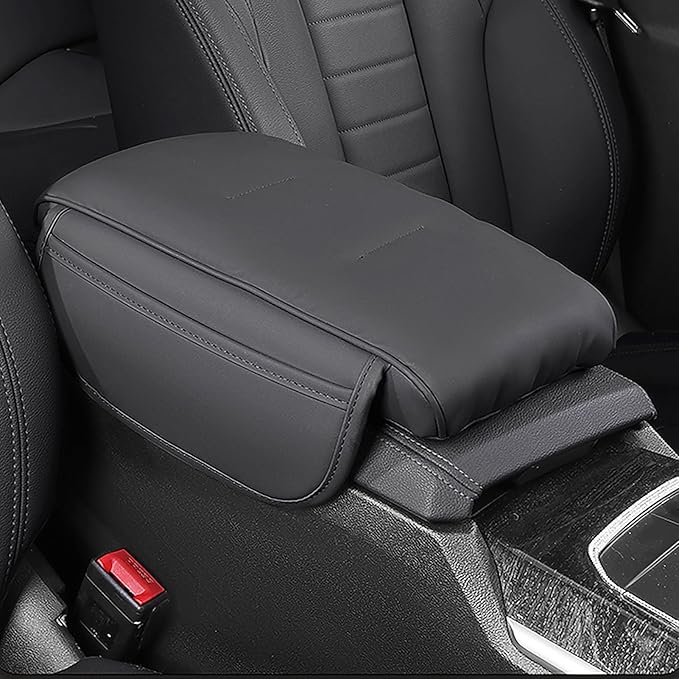 for Corvette C7 Stingray/C7 Grand Sport/C7 Z06 2013-2019 Center Console Protector Pad Car Armrest Cushion PU Leather Waterproof Centre Console Armrest Cover,A-33 * 18cm