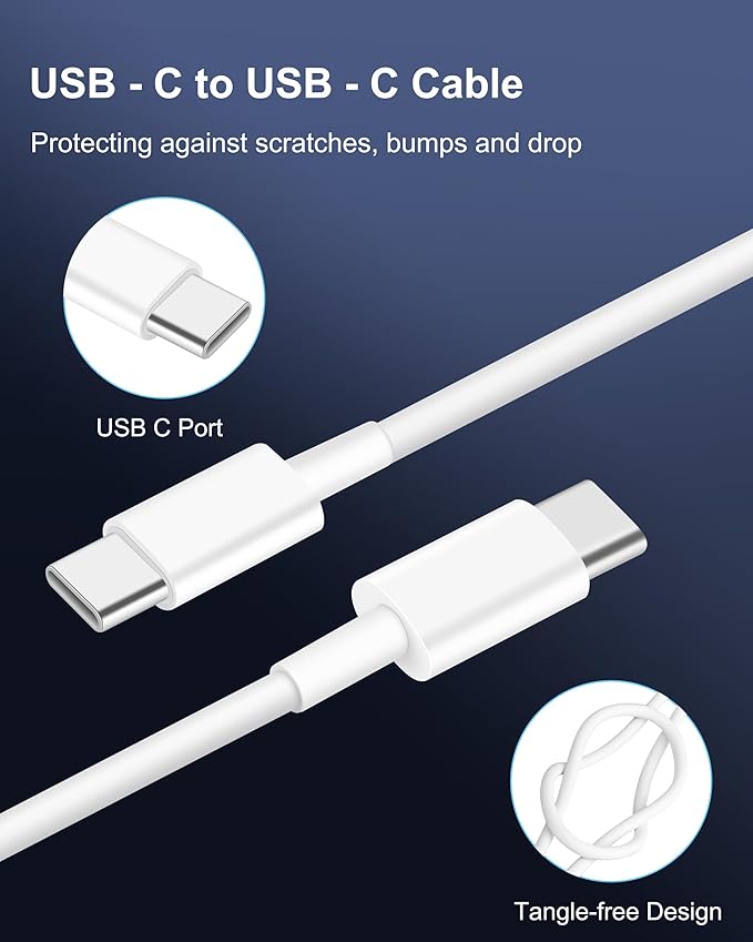 for iPhone 17/16/15 Pro Max Car Charger, 67W 3-Port Fast USB C Car Charger Power Cigarette Lighter Adapter with 3FT USB C to C Cable for iPhone 17/17 Pro/Air/17e/16/15 Pro Max/Plus/16e, iPad