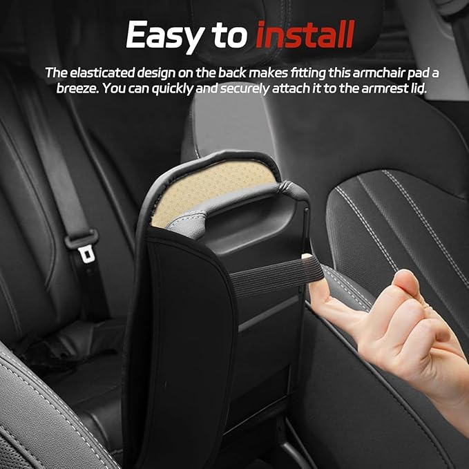 Car Center Console Cover for Acura MDX 2022 2023 2024, Memory Foam Arm Rest Cover Pad Comfortable Waterproof Armrest Cushion with 2 Storage Bags Universal Accessories,C/Purple