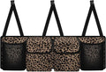 Brown Leopard Print Trunk Organizer Car Women Sturdy Car Organization Waterproof Back of Seat Car Organizer,Easy to Install