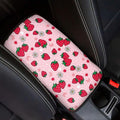 Red Strawberry Arm Rest Cover Car Easy to Install Armrest Console Cover Protect from Pet Claws Cars Console Covers Universal Interior Accessories Cars Arm Rest Cover