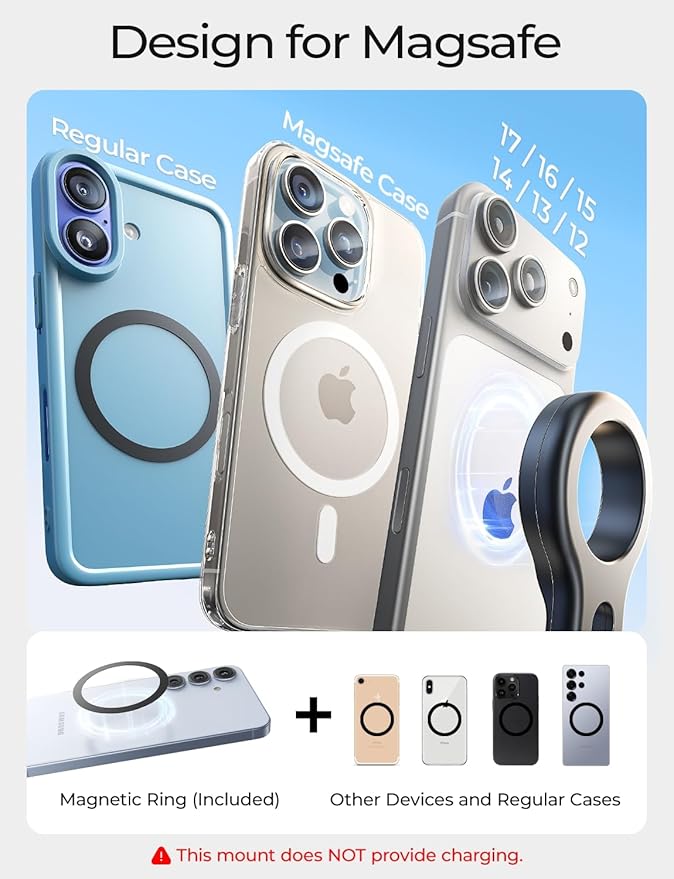 LISEN for MagSafe Car Mount, 2026 Magnetic Phone Holders for Car Air Vent Phone Mount [Ultra-Magnetic] Hands Free Cell Phone Holder Car Accessories Gifts for Men Women fit iPhone 17 16 15 14 13 12 Pro