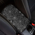 Dreaweet Stylish Spider Web Printed Black Car Center Console Armrest Cushion Cover Pad Soft Car Armrest Seat Box Cover Protector Auto Car Interior Accessories Decor
