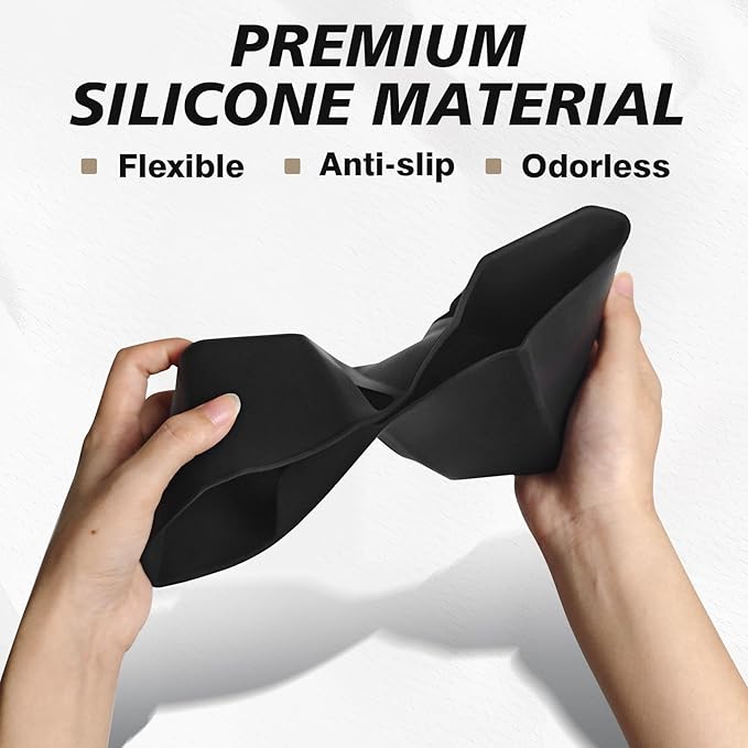 Muslogy Center Console Front&Rear Cup Holder Inserts Compatible with 2024 2025 Toyota Tacoma Accessories Middle Console and Rear Armrest CupHolder Silicone Rubber Organizer 2PCS Set