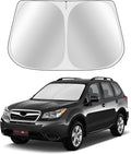 Toluoma Custom Fit Windshield Sun Shade for S-UBA-ru Forester 2014-2018 - Full Coverage, 210T Reflective Fabric, Double-Layer Design - Blocks 99% UV Rays, Keeps Car Cool, Easy to Install and Store