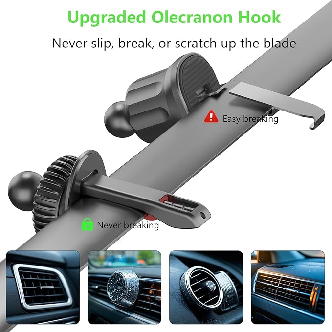 15W for MagSafe Car Mount Charger: Relocatable Car Phone Mount with 360° Adjustable Aluminum Arm , for Car Phone Mount Charger Dashboard/Windscreen/Vent Fit,Magnetic Phone Holder for car