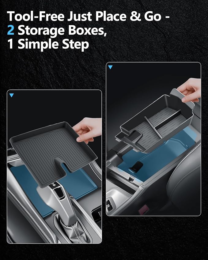 SKTU 2PCS for 2024 2025 2026 Dodge Charger Center Console Tray for 2024 2025 2026 Dodge Charger Console Mat & Center Console Organizer Dodge Charger 2024 2025 2026 Accessories Console Non-Slip Pad