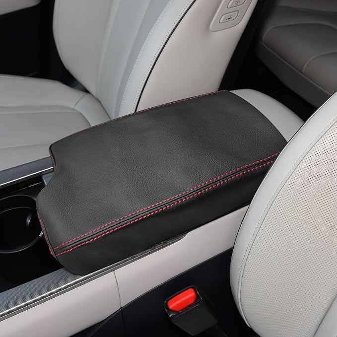 Compatible with Center Console Armrest Cover for Hyundai Palisade 2020-2025 Leather Arm Rest Storage Box Lids Cushion Protector Pad