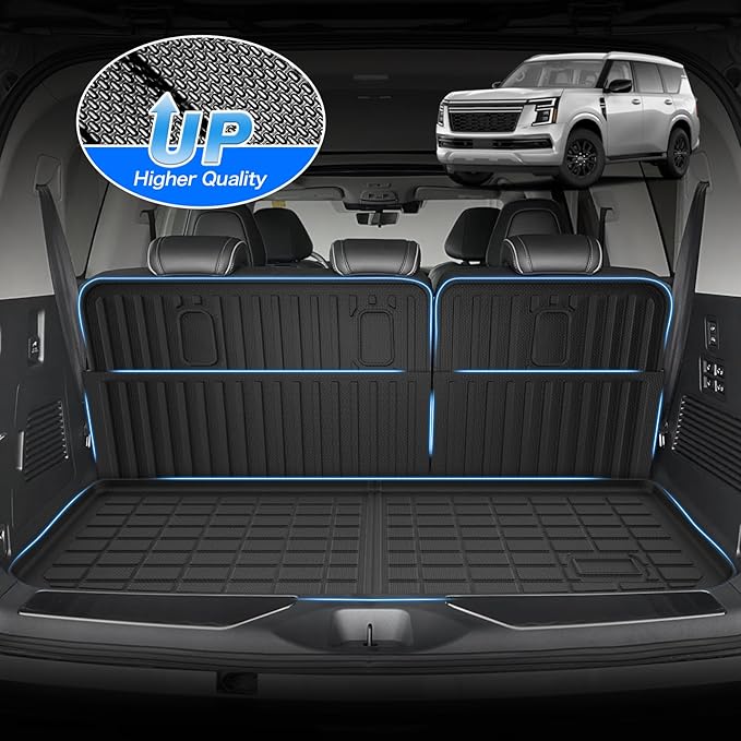 Cartist Floor Mats & Cargo Liner Fit for Nissan Armada 2025/Infiniti QX80 8 Seats Accessories All Weather Cargo Liners Carpet Protection