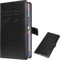 DMLuna Car Registration and Insurance Holder, Leather Vehicle Card Document Glove Box Organizer, Auto Truck Compartment Accessories for Essential Information, Driver License Cards - Black