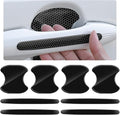 OFBAND 8PCS Car Door Handle Protector with Reflective Design, Universal Fit, Black, Plastic, Reflective, Door Handle Scratch Protector