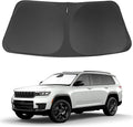 Windshield Sun Shade Custom Fit 2021-2024 2025 Jeep Grand Cherokee L/Jeep Grand Cherokee SUV Accessories Front Window Sunshade Sun Visor Protector Blocks Rays