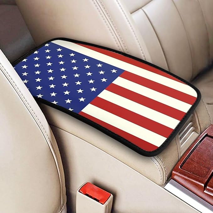 SHUANGFEI Custom Auto Center Console Pad Car Armrest Seat Cover, Add Your Image/Text Personalized Seat Box Cover Protector, Car Decor Accessories for Most Vehicle Sedan, Truck, SUV