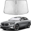 EcoNour Windshield Sun Shade Compatible for BMW 5 Series 2024– 2026 Front Window Sunshade Foldable Sun Visor UV & Heat Blocking Protection