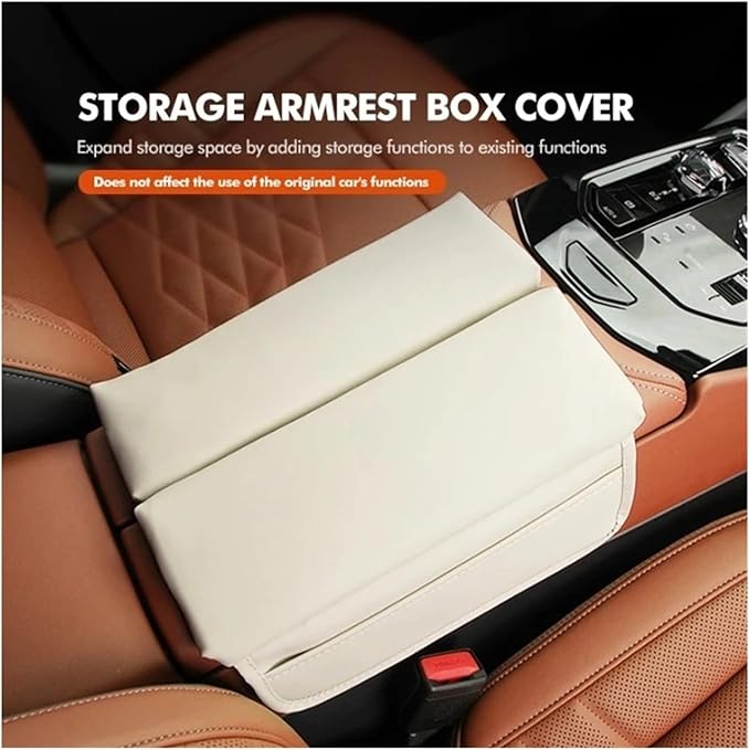 Car Center Console Armrest Cushion, Leather Armrest Box Pad, Split Pad Compatible with Genesis Coupe G70 G80 G90 GV60 GV70 GV80 EV BH GV90, Car Interior Accessories(Red)
