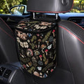 Mushrooms Car Trash Bin Interior Accessories Portable Vehicle Garbage Cans Bag for Back Seat Washable Mini Car Trash Cans for Front Back Seat