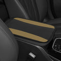 Hovom Car Center Console Cover, 12.72"×7.15" Leather Armrest Cover for Cars, Stylish Auto Armrest Cushion Pad, Anti-Scratch Vehicle Arm Rest Protector, Universal Interior Car Accessories (Beige)