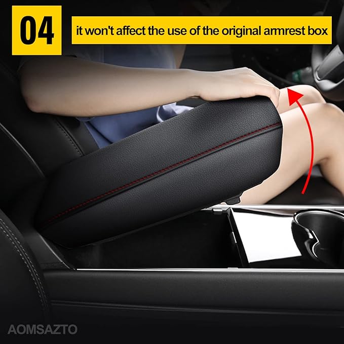 AOMSAZTO Armrest Covers for 2021 2020 2019 2018 2017 2016 Jeep Cherokee Console Cushion for Jeeps