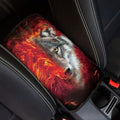 Fire Wolf Car Armrest Pads Auto Armrest Box Cover Comfortable Middle Storage Organizer Pad Universal Style Car Accessories Decor