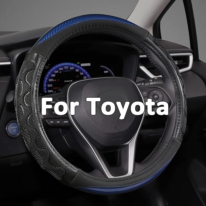 GIANT PANDA Steering Wheel Cover for Toyota, Auto Car Steering Wheel Cover for Toyota Highlander Rav4 Corolla Camry,Standard Size - Blue