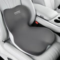 Coverado Seat Cushion and Lumbar Support Pillow One Piece for Car Office Chair, Ergonomic Memory Foam Desk Chair Cushion Back Support Pillow, Sciatica & Back & Tailbone Pain Relief Cushion-Gray