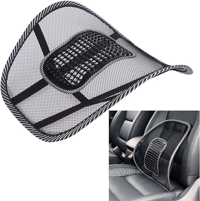 C.P.R. New Mesh Lumbar Back/Spine Support Seat Cushion Office Chair, Car Seat 16" x 16" - 1PC