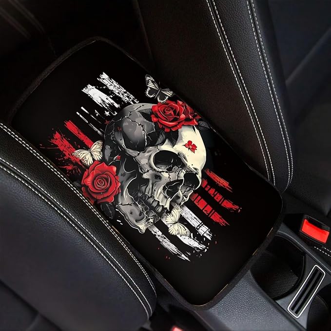 Biyejit Car Center Console Armrest Cushion Cover Pad Car Interior Decor Accessories Universal Fit for Sedan, Truck, SUV