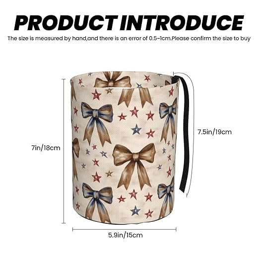 Elegant Bow Star Car Trash Can Leak-Proof Waterproof Hanging Trash Bin Collapsible Garbage Can for Car Accessories Travelling Camping